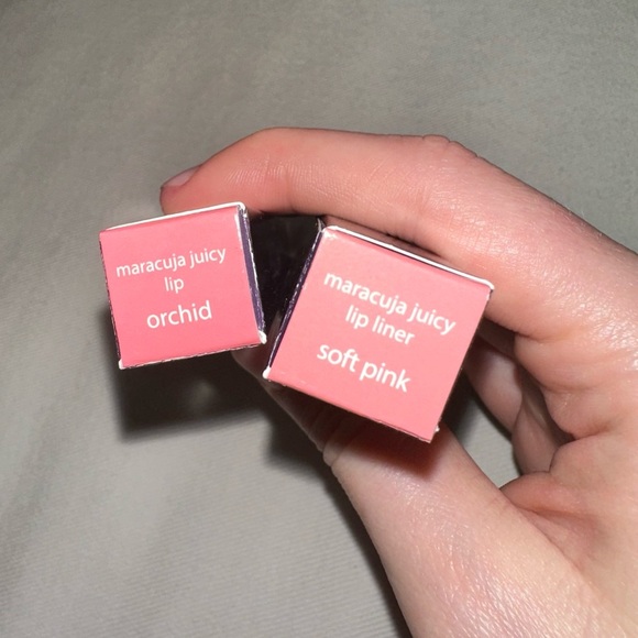 NWT Tarte Maracuja Juicy Lip Duo Lip Balm in Orchid and Lip Liner in Soft Pink - Picture 12 of 13